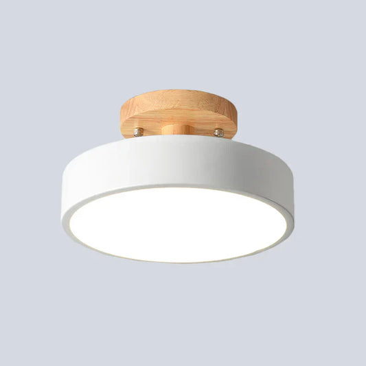 Skandinavische LED-Deckenleuchte Holz & Metall 39W