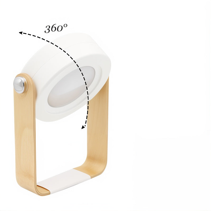 Dimmbare LED-Laterne – Holz und Metall – Warmweiß – USB-aufladbar