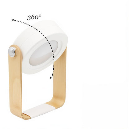 Dimmbare LED-Laterne – Holz und Metall – Warmweiß – USB-aufladbar